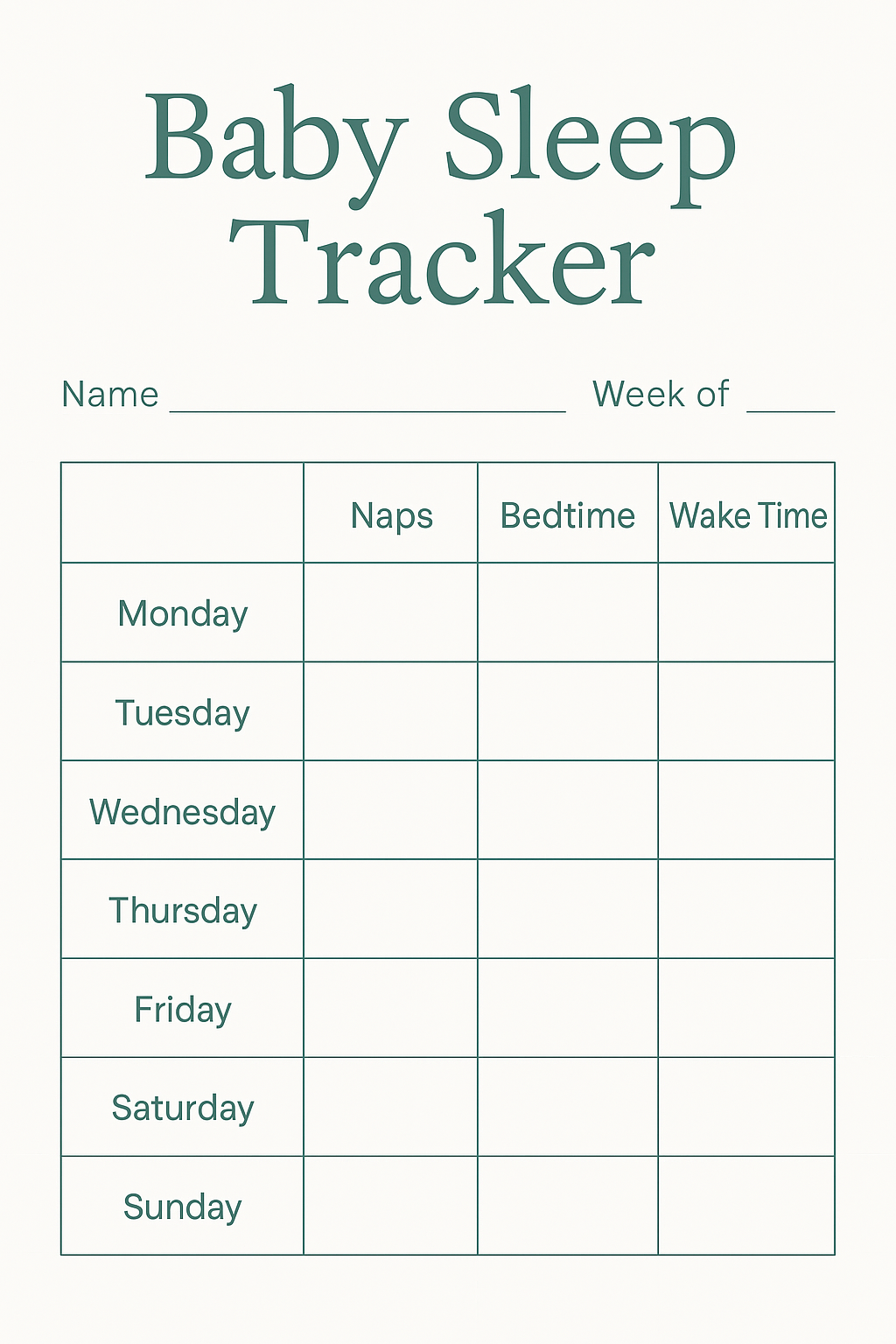 Baby Sleep Tracker